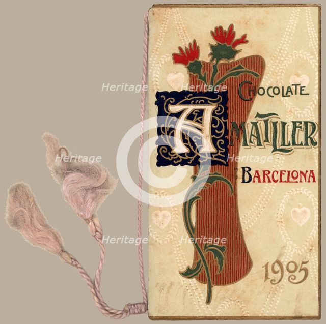 Modernist Calendar of the chocolates factory Amatller, 1905.