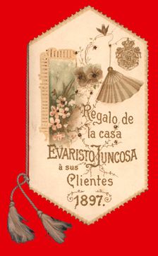 Modernist Calendar of the chocolates factory Evaristo Juncosa, 1897