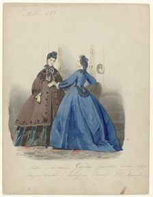 Modes 280: dresses by Maison Gagelin..., c.1860. Creator: Anon