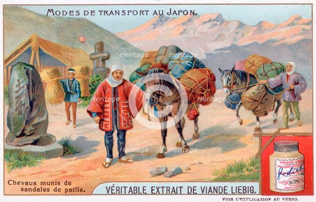 Modes of transport in Japan, 19th century. Artist: Unknown