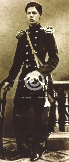 Modest Mussorgsky, Russian  composer, as a young man, late 1850s. Artist: Unknown