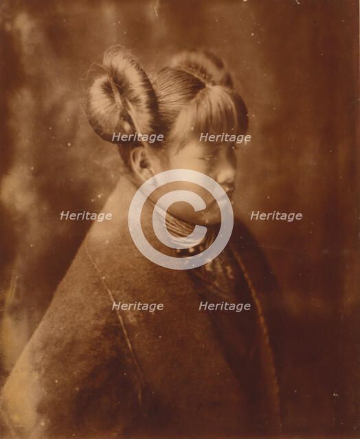 Modified style of hair dressing-Hopi, c1921. Creator: Edward Sheriff Curtis.