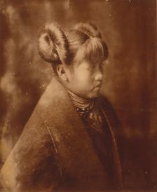 Modified style of hair dressing-Hopi, c1921. Creator: Edward Sheriff Curtis