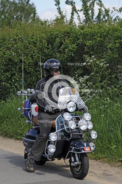 Modified Vespa scooter 2008. Artist: Unknown.