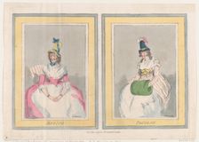 Modish and Prudish, December 1, 1791., December 1, 1791. Creator: Thomas Rowlandson