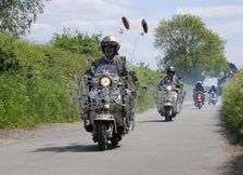 Mods on scooters on club run 2008