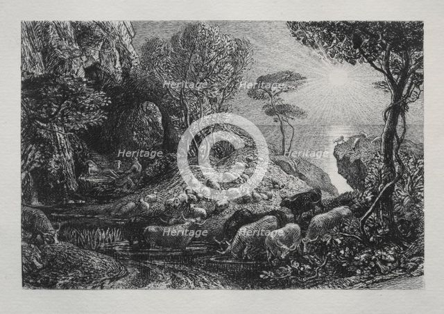 Moeris and Galatea, 1883. Creator: Samuel Palmer (British, 1805-1881).