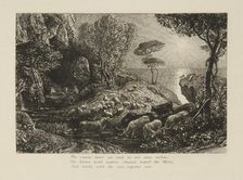 Moeris And Galatea, From Virgil's Eclogues, 1884. Creator: Samuel Palmer