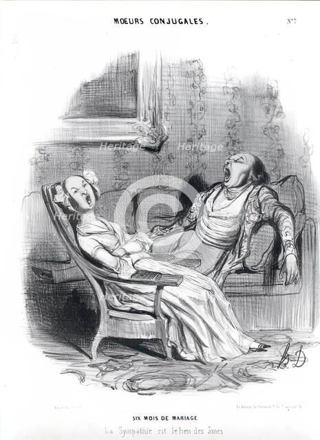 Moeurs Conjugales. Six Mois de Mariage, 1839. Creator: Honore Daumier.