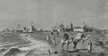 Mogador (now Essaouira), Morocco, 1883. General view. Creator: Eugenio Alvarez Dumont
