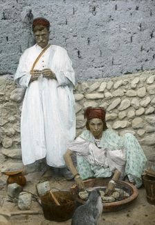 Mohamed Ben Ali and his wife, El Kantara, Tunisia