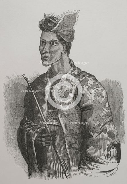 Mohammad Pulalun Kiram (1844-1862), Sultan of Sulu (1844-1862), 1856.  Creator: Unknown.