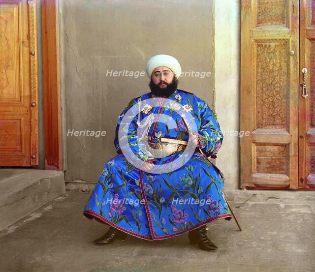 Mohammed Alim Khan, the last Emir of Bukhara, 1911. Artist: Sergey Mikhaylovich Prokudin-Gorsky