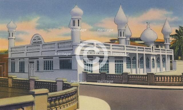 'Mohammedan Mosque, Port of Spain, Trinidad, B.W.I.', c1940s. Creator: Unknown.