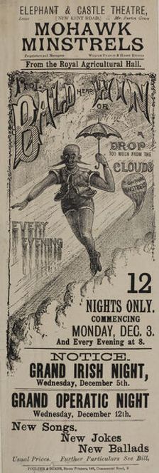 Mohawk Minstrels from the Royal Agricultural Hall, late 19th century. Creator: Unknown