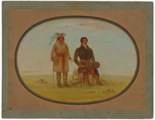 Mohigan Chief and a Missionary, 1861/1869. Creator: George Catlin