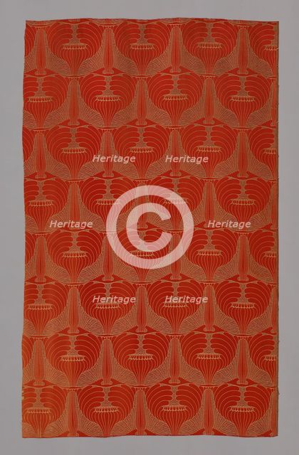 Mohnköpfe (Poppyheads) (Dress or Furnishing Fabric), Vienna, 1900. Creator: Johan Backhausen und Söhne.