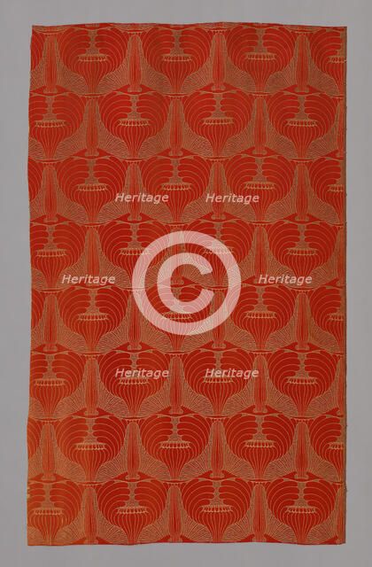 Mohnköpfe (Poppyheads) (Dress or Furnishing Fabric), Vienna, 1900. Creator: Johan Backhausen und Söhne.