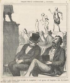 Moi ce que j'aime dans la salle de sculpture ..., 19th century. Creator: Honore Daumier