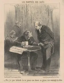 Moi, j'ai habitude de ne ... rien donner, 19th century. Creator: Honore Daumier