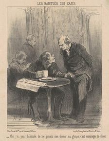 Moi, j'ai habitude de ne ... rien donner, 19th century. Creator: Honore Daumier