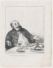 Moi, je suis ravitaillé!...Le reste m'est égal, 1871. Creator: Honore Daumier