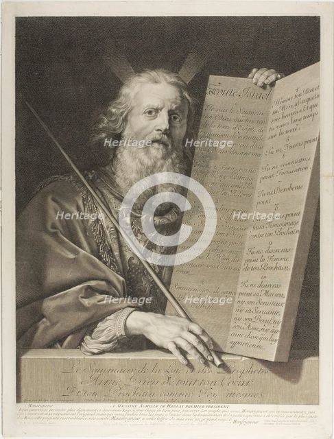 Moïse, 1699. Creator: Gerard Edelinck.