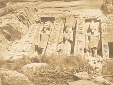 Moitié de la façade du Spéos d'Athor, à Abousembil (partie méridionale), March 28, 1850. Creator: Maxime du Camp