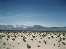 Mojave Desert country, crossed by the Santa Fe R.R., Cadiz, Calif., 1943. Creator: Jack Delano