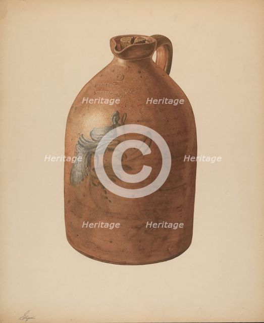 Molasses Jug, c. 1940. Creator: Giacinto Capelli.