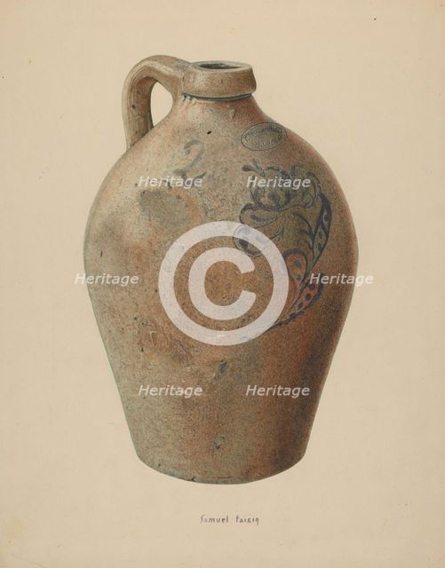Molasses Jug, c. 1942. Creator: Samuel Faigin.