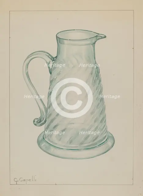 Molasses Jug, c. 1937. Creator: Giacinto Capelli.