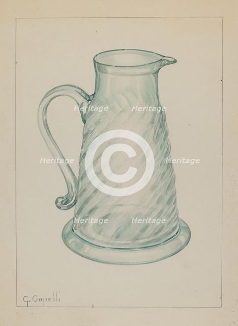 Molasses Jug, c. 1937. Creator: Giacinto Capelli.