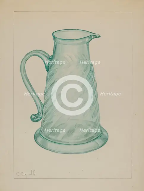 Molasses Jug, c. 1937. Creator: Giacinto Capelli.