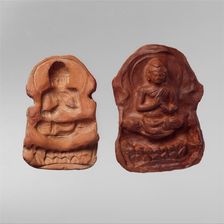 Mold and Impression for a Seated Buddha, 5th-7th century. Creator: Unknown