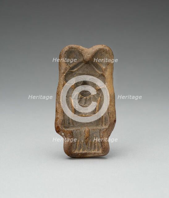 Mold for Male Figurine wearing Jewelry and Lobed Headdress, c. A.D. 100/600. Creator: Unknown.