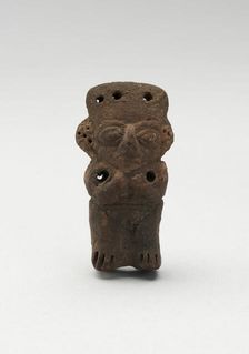 Mold-Made Female Figurine with Pierced Holes in Head and Shoulders, c. A.D. 100/600. Creator: Unknown