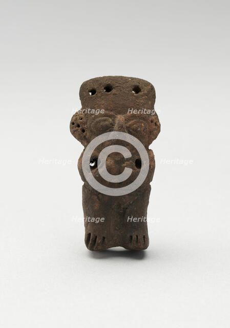 Mold-Made Female Figurine with Pierced Holes in Head and Shoulders, c. A.D. 100/600. Creator: Unknown.