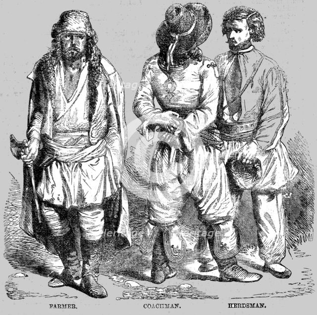 'Moldavian Costumes; Daunbian Principalities 1854', 1854. Creator: Unknown.