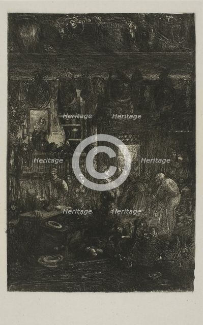 Moldavian Interior, 1859. Creator: Rodolphe Bresdin.