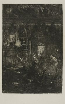 Moldavian Interior, 1859. Creator: Rodolphe Bresdin
