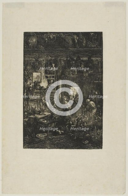 Moldavian Interior, 1859. Creator: Rodolphe Bresdin.