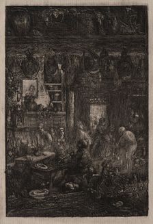 Moldavian Interior, 1865. Creator: Rodolphe Bresdin (French, 1822-1885)