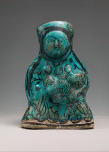 Molded Vessel in the Form of a Mother and Child, Iran, 12th-13th century. Creator: Unknown
