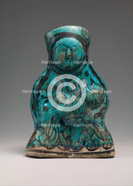 Molded Vessel in the Form of a Mother and Child, Iran, 12th-13th century. Creator: Unknown.