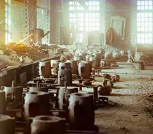 Molding shop at the Kasli plant, 1910. Creator: Sergey Mikhaylovich Prokudin-Gorsky