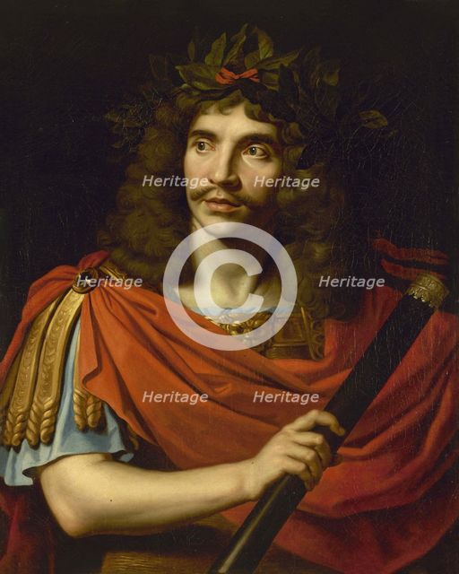Moliere (1622-1673) in the role of Caesar in "The Death of Pompey", c1650. Creator: Nicolas Mignard.