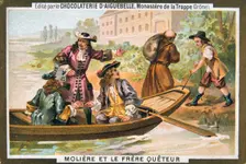 Moliere and the mendicant friar, (19th century)