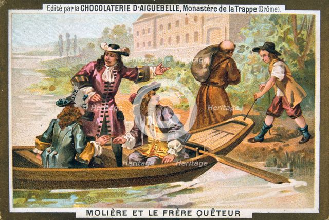 Moliere and the mendicant friar, (19th century). Artist: Unknown