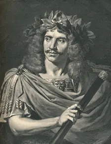 Molière as Julius Caesar in the Tragedy of Pompée, (1886). Artist: Henri Thiriat